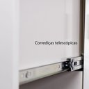 Ver imagem 6 de Guarda-Roupa 5 Portas 6 Gavetas com Tampo Bases e Pés de Madeira Maciça Joy Off White