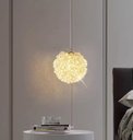 Ver imagem 2 de Lustre Pendente Led 3w Globo Lichia Vidro G9 Multicor Bivolt