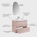 Ver imagem 4 de Gabinete para Banheiro Rosa Dubai 1 Porta 1 Gaveta MDF 80cm Rosa On Móveis