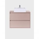 Ver imagem 3 de Gabinete para Banheiro Rosa Dubai 1 Porta 1 Gaveta MDF 80cm Rosa On Móveis