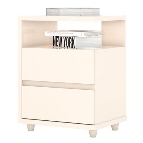 Mesa de Cabeceira Lacy Off White - Henn