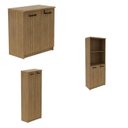 Ver imagem 2 de Conjunto 3 Peças 2 Armários com Portas e Nicho e 1 Balcão com 2 Portas e Chave Espresso Móveis Marro