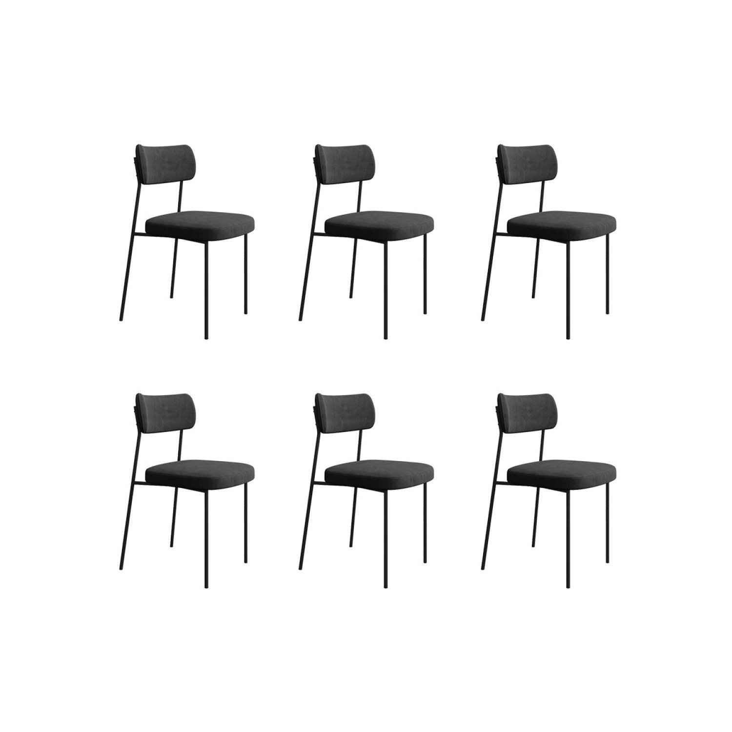 Kit 6 Cadeiras Mona Espresso Móveis - 1