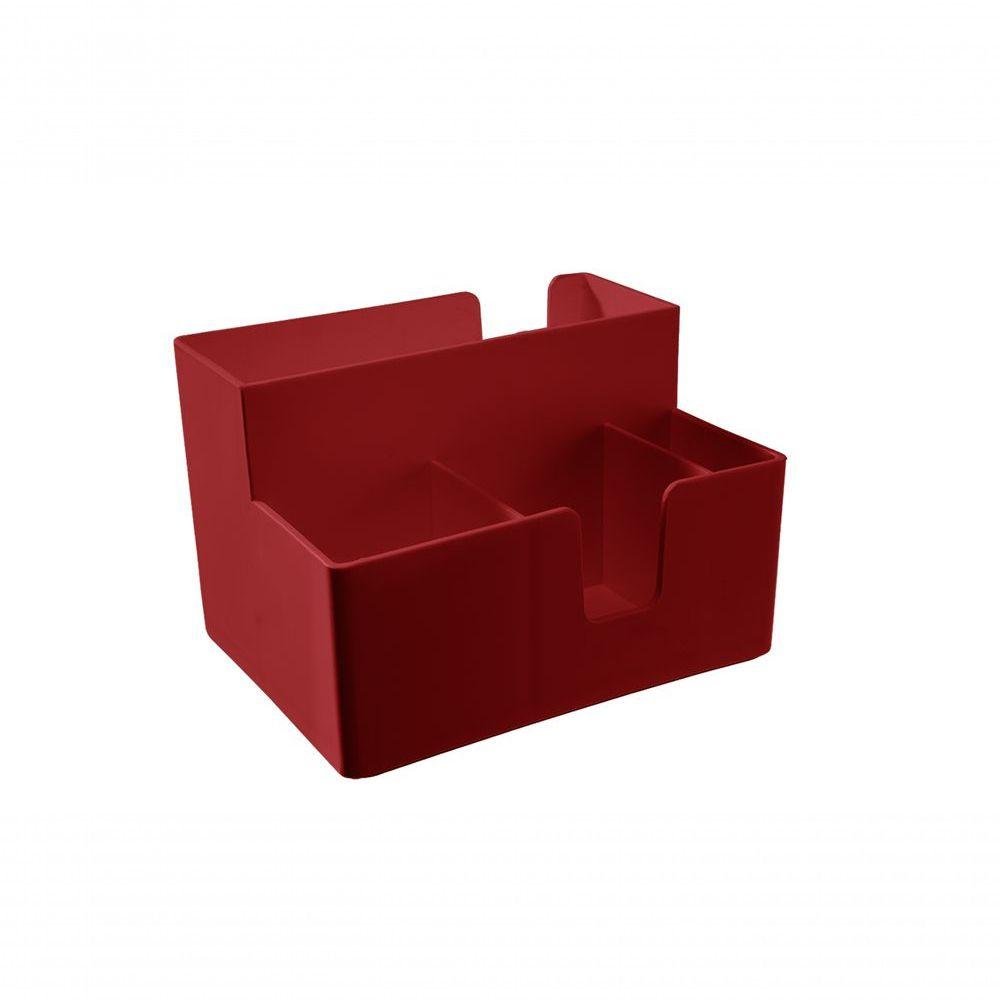 Porta-guardanapo e Sachês Casual 14,1 X 10,6 X 9,4 Cm Vermelho Bold Coza - 1