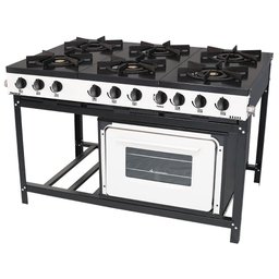 Fogão Profissional Venâncio 6 Bocas Linha Bravo com Forno Branco BR6BFBR - 1
