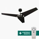 Ver imagem 1 de Ventilador de Teto Com Controle Remoto Natuvent Callis No Light 3 Pás Madeira Preto 127v