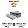 Bicama Box Baú Solteiro com Colchão Gransleep Ecoflex Molas Verticoil Courino Linho Cinza 88x188 - 7