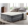 Cama Box Queen Cinza + Colchão Molas Ensacadas Suporte 200 Kg Fort Wayne 158x198x67cm - 2