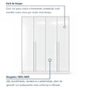 Ver imagem 6 de Guarda Roupa Solteiro 4 Portas 3 Gavetas 164cm 100% MDF Imperiale Premium