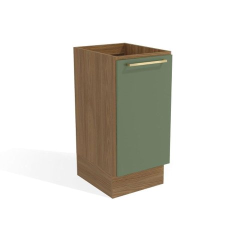 Balcão de Cozinha Modulado Botanic M621 C/ 1 Porta S/tampo 40cm Nogueira/verde Oliva - Kappesberg