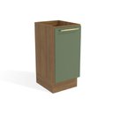 Ver imagem 1 de Balcão de Cozinha Modulado Botanic M621 C/ 1 Porta S/tampo 40cm Nogueira/verde Oliva - Kappesberg