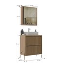 Ver imagem 2 de Gabinete de Banheiro 60cm com Cuba e Armário Ref 651 Cewal - Itapuã/thassos