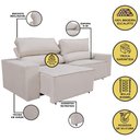 Ver imagem 4 de Sofá Retrátil/reclinável 2,00m Confortável com Molas 