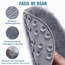 Ver imagem 3 de Escova Tapete de Silicone para Banho com Esfoliação Corporal Cinza 28x20cm