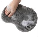 Ver imagem 2 de Escova Tapete de Silicone para Banho com Esfoliação Corporal Cinza 28x20cm