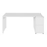 Mesa Escrivaninha 170cm X 60cm e Armário 2 Portas F5 Office Cor:branco - 4
