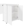 Mesa Escrivaninha 170cm X 60cm e Armário 2 Portas F5 Office Cor:branco - 5