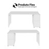 Mesa Escrivaninha 170cm X 60cm e Armário 2 Portas F5 Office Cor:branco - 7
