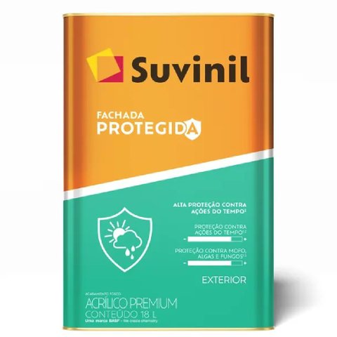 Tinta Acrílica Fachada Protegida Branco Neve 18 Litros - 50842487- Suvinil Tinta Acrilica Fachada Pr