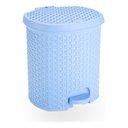 Ver imagem 1 de Lixeira Pedal Rattan 15 L Cozinha Banheiro Escritorio Azul