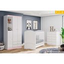 Ver mais imagens de Guarda Roupa Infantil Bala de Menta C- 3 Portas e 2 Gavetas Branco - Henn