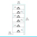 Ver imagem 3 de Armário Paneleiro Sabrina 80x202cm 4 Portas Mdp Menu Móveis Avelã Branco