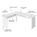 Ver imagem 4 de Conjunto Sala de Estar: Escrivaninha Cannes + 2 Estante Book