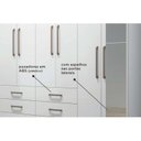 Ver imagem 5 de Guarda Roupa Casal 8 Portas e 6 Gavetas C/ Pés e Espelho Master 8.6 Ébano - Santos Andirá