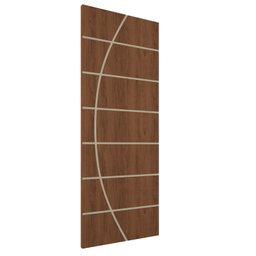 Kit 2 Portas de Madeira Frisada U.v 210cm X 80cm - R20c:imbuia - 2