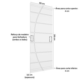 Kit 2 Portas de Madeira Frisada U.v 210cm X 80cm - R20c:imbuia - 3