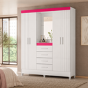 Ver imagem 4 de Guarda-Roupa Casal Atenas 4 Portas 4 Gavetas Moval