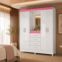 Ver imagem 2 de Guarda-Roupa Casal Atenas 4 Portas 4 Gavetas Moval
