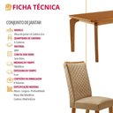 Ver imagem 4 de Mesa de Jantar Liz 6 Lugares Tampo MDF Canto Copo 180cm Moderna