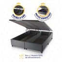 Ver imagem 6 de Conjunto Box Baú Cinza Durban Cinza Espuma D28 Queen 158x198x64 - King House