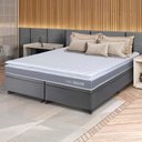 Ver imagem 1 de Conjunto Box Baú Cinza Durban Cinza Espuma D28 Queen 158x198x64 - King House