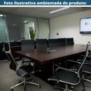 Ver imagem 7 de Kit 2 Cadeiras Giratória Alta Office Manhattan Esteirinha Fratini Revestida em (pu) Preto Base Rod