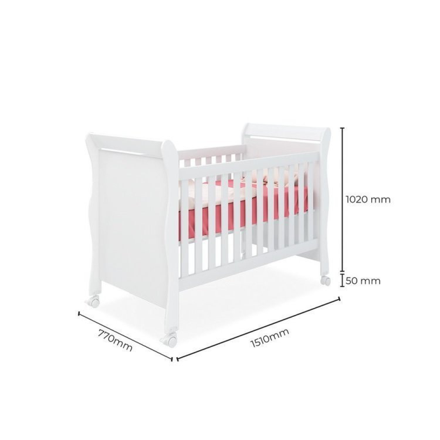 Quarto de Bebê com Berço Minicama 1 Guarda Roupa e Cômoda Sapateira Lisa Espresso Móveis - 16