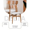 Ver imagem 2 de Kit 4 Cadeiras de Jantar Delta Estrutura Aço Carbono Laminado Natural com Estofado Linho Cru