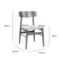 Ver imagem 6 de Kit 4 Cadeiras de Jantar Delta Estrutura Aço Carbono Laminado Natural com Estofado Linho Cru