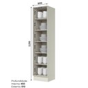 Ver imagem 4 de Paneleiro 1 Porta 5 Prateleiras 50cm MDF Fineze Bege/Areia