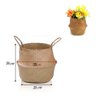 Cesta Vaso Planta pote dobravel Palha Fibra Decoracao Enfeite Flor Jardim Casa Medio - 2