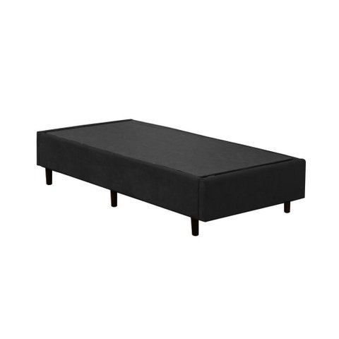Base Box Solteirão Suede HomeQueen Preto 40x96x203