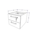Ver imagem 5 de Escrivaninha Industrial com 2 Gavetas e Pés em Metal 90cm Cor:macadâmia com Branco