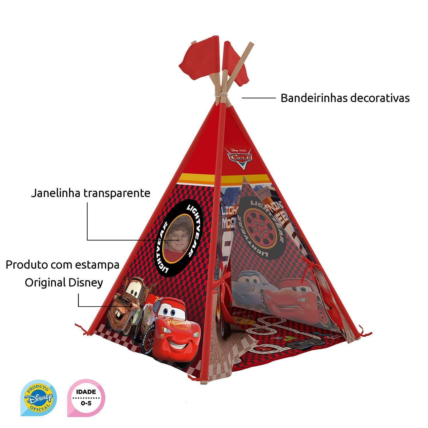 Cabana Tenda Infantil Carros Disney Pura Magia - 8
