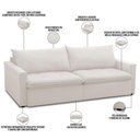 Ver mais imagens de Sofá Cama Retrátil Reclinável 208cm Lari F04 Bouclê Cru