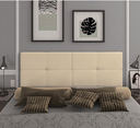 Ver imagem 1 de Cabeceira Painel Cama Box Casal 1,40 México Estofada Suspensa Dobrável - Areia Suede