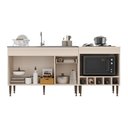 Ver imagem 4 de Kit Balcão Cozinha para Pia/Cooktop/Forno 3 Portas 1 Gaveta 190cm Milano Multimóveis MP2330