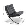 Poltrona Barcelona Base Cromada Preto - 3