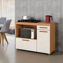 Ver imagem 4 de Balcão para Cooktop 5 Bocas Cronus Arte Móveis Cinamomo/Off White