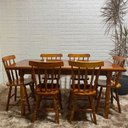 Ver imagem 1 de Conjunto Piratini 160x80 com 6 Cadeiras Cor:mel